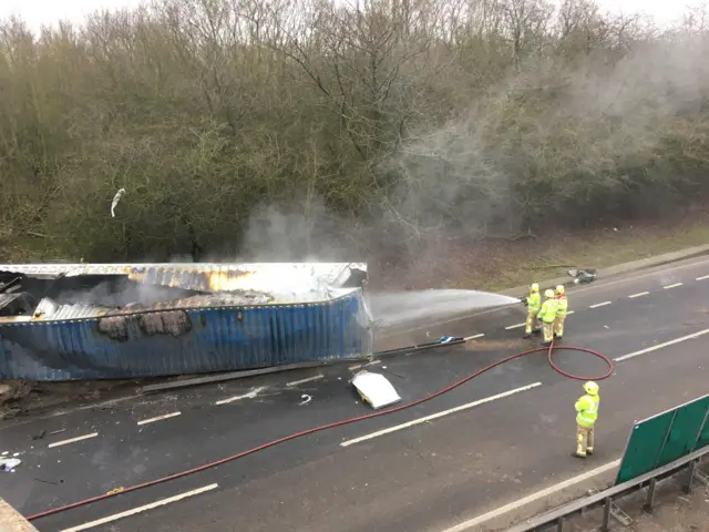 Lorry fire