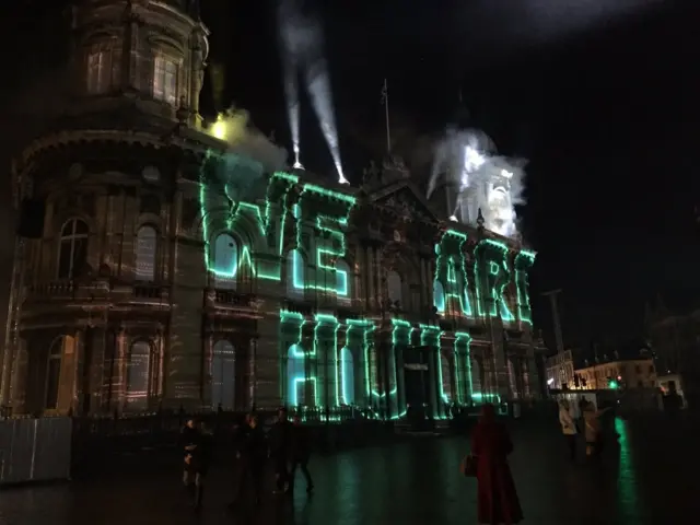 Made in Hull event on side of Maritime Museum