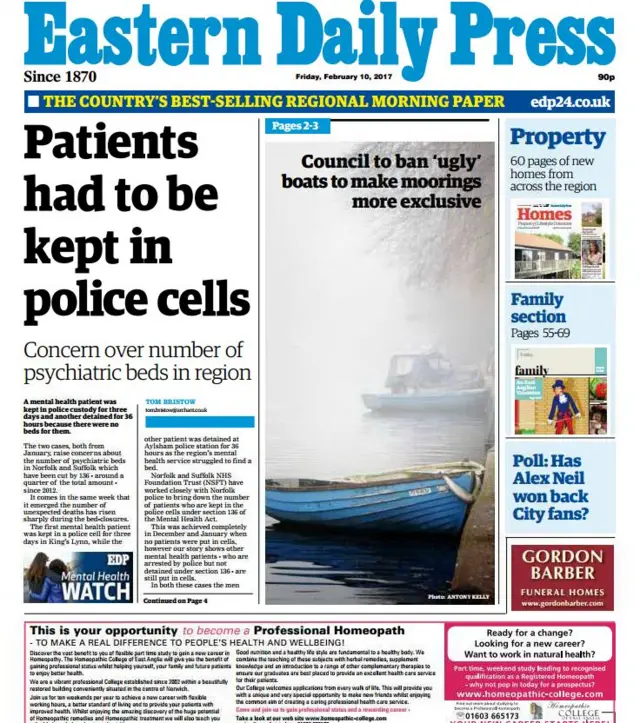 Eastern Daily Press front page