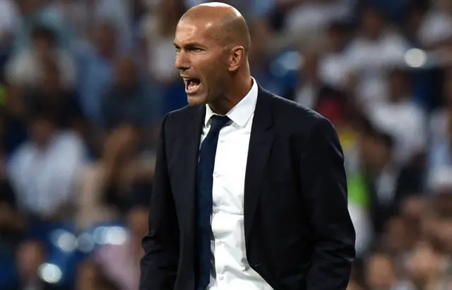 Zidane on sidelines