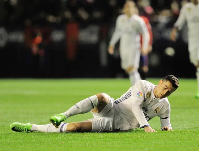 Ronaldo on floor