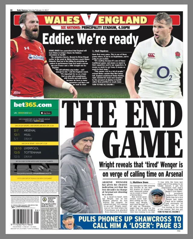 Daily Express back page