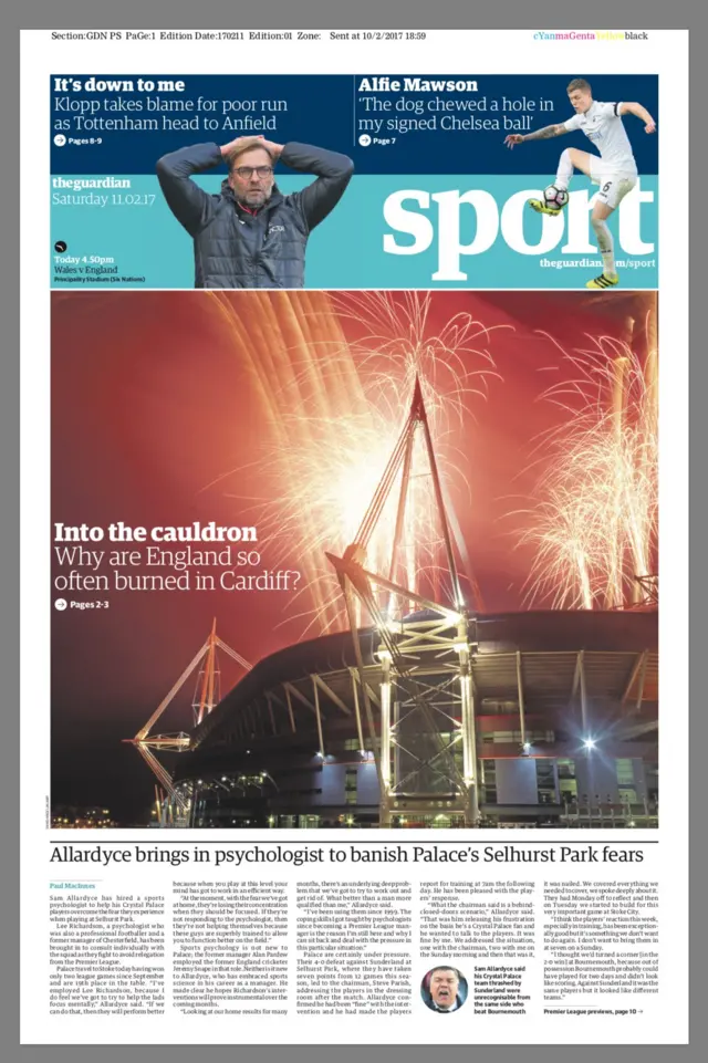 Guardian back page