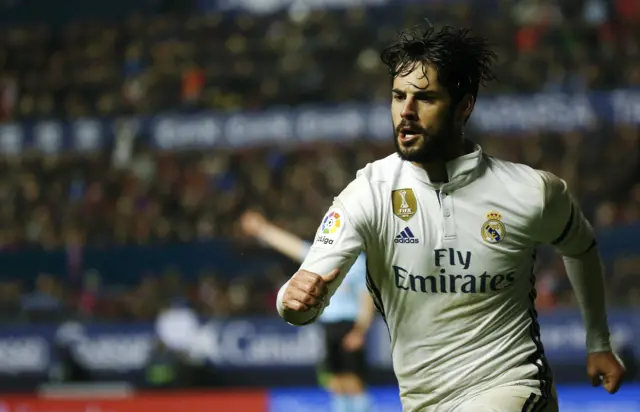 Isco celebrates