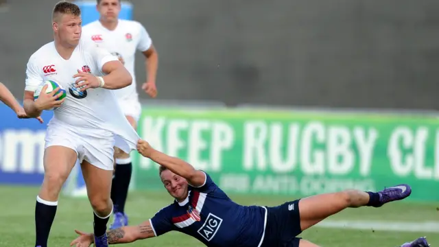 Ross Moriarty playing for England