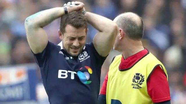 Greig Laidlaw goes off injured