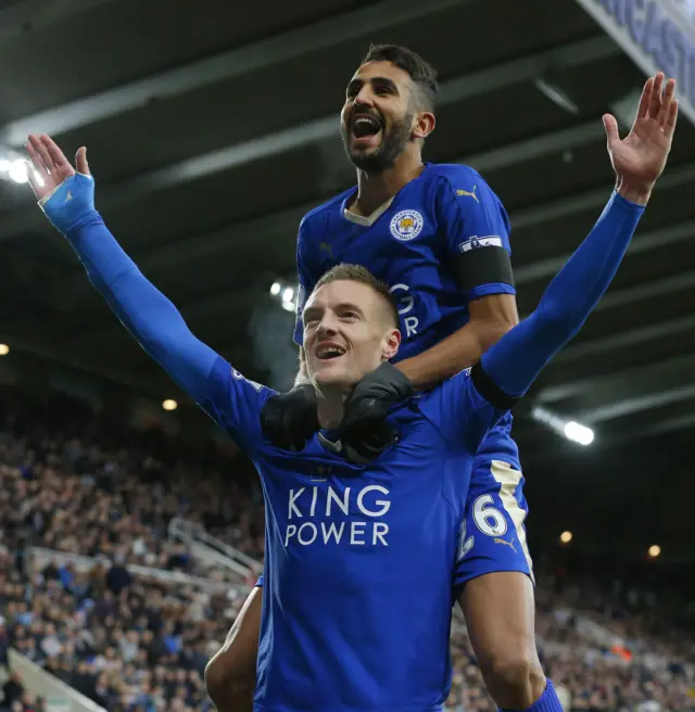 Jamie Vardy and Riyad Mahrez