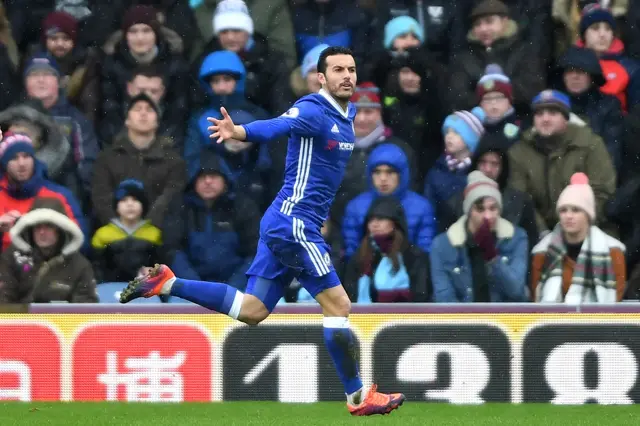 Pedro of Chelsea celebrates