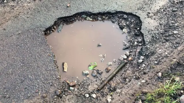 Pothole today in Eccleshall area