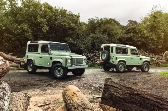 Two Land Rover Defender Heritage Limited Edition