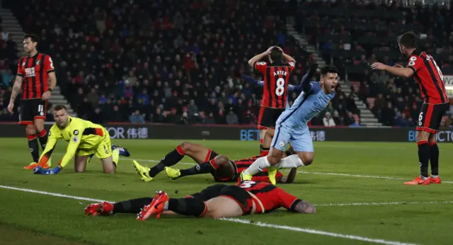 Aguero celebrates