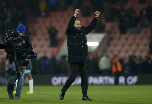 Pep celebrates