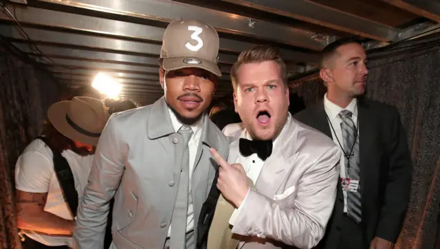 Chance the Rapper and James Corden