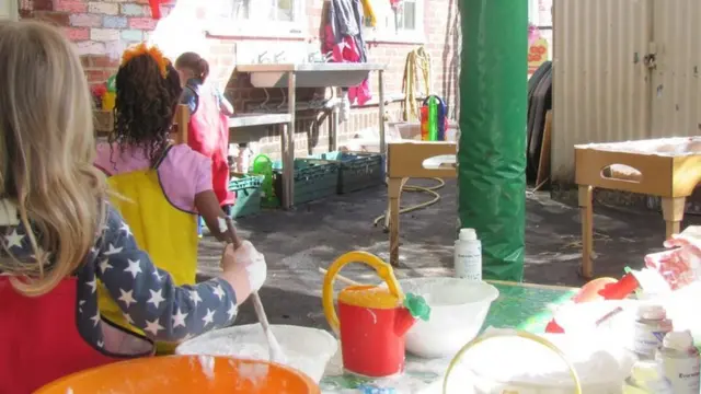 Children playing in a centre