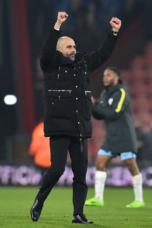 Pep celebrates