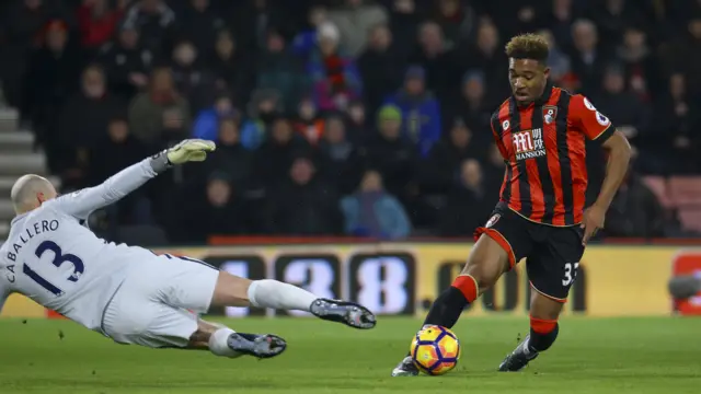 Ibe attempts to score