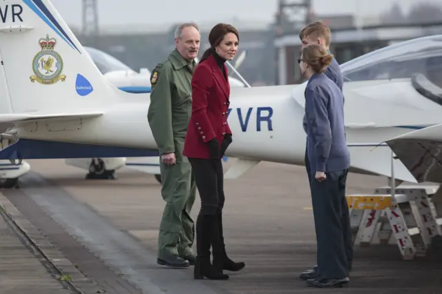 Duchess of Cambridge visiting RAF Wittering