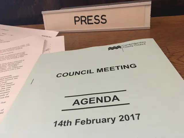 Council budget meeting agenda