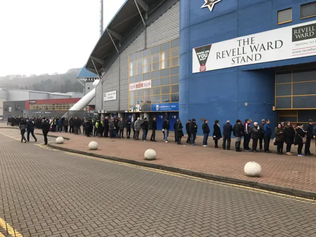 Huddersfield Town queue