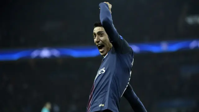 Angel Di Maria celebrates