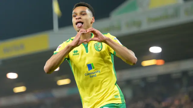 Jacob Murphy Of Norwich City celebrates