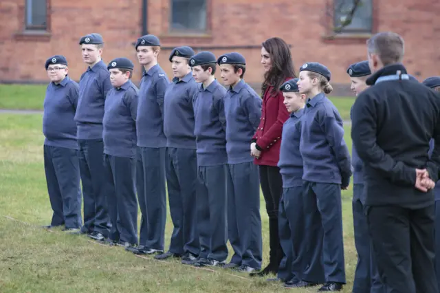 Duchess of Cambridge visiting RAF Wittering