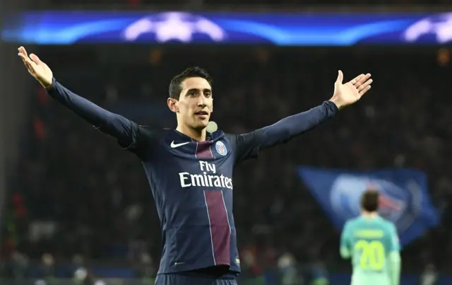 Angel Di Maria celebrates