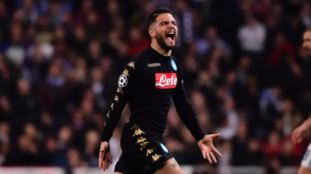 Lorenzo Insigne celebrates