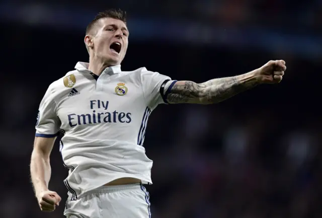 Toni Kroos celebrates