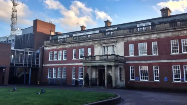 Northamptonshire Police HQ at Wootton Hall Park.