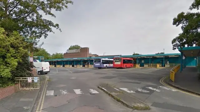 Bus depot in Crewe