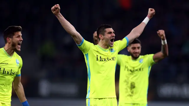 Gent players celebrate