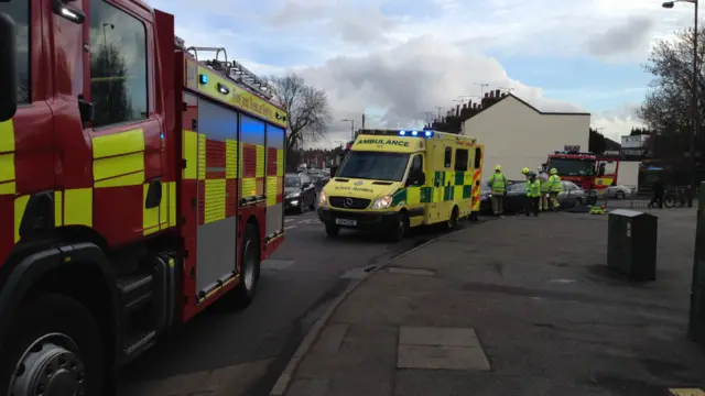 Accident at Army&Navy roundabout in Chelmsford