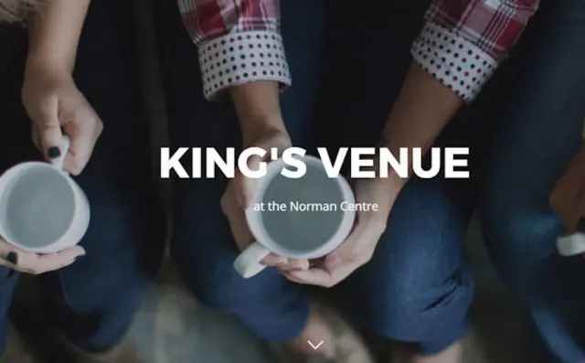 Promotional piture for the King's Venue showing hands holding mugs