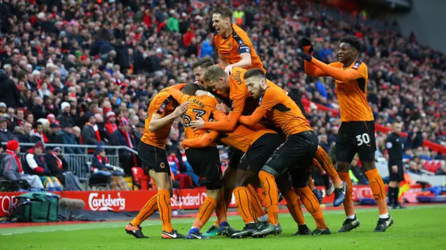 Wolves celebrate