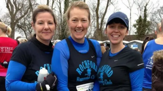 Lian Simmonds with friends at a previous run