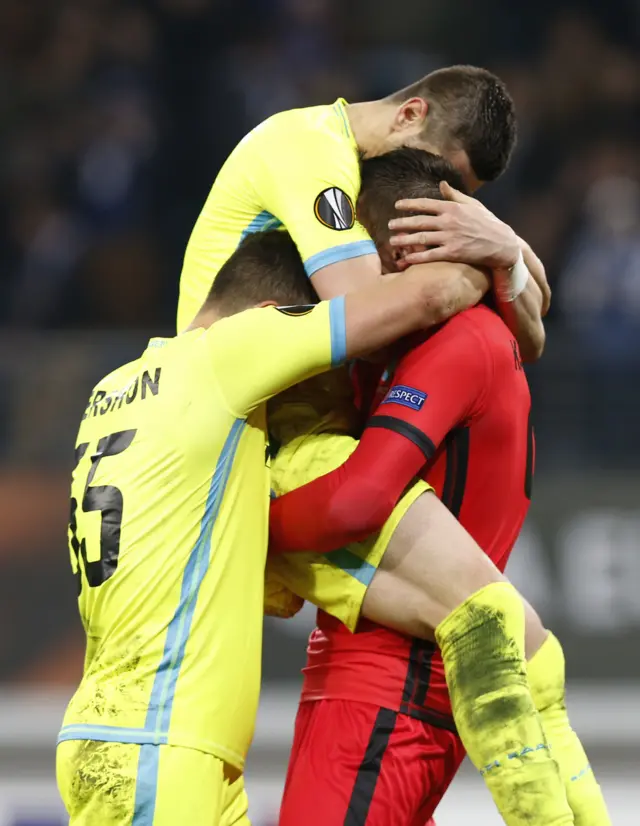 Gent players celebrate