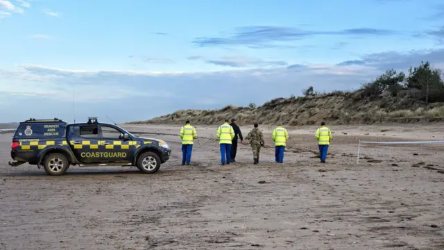 The coastguard at Holme beach