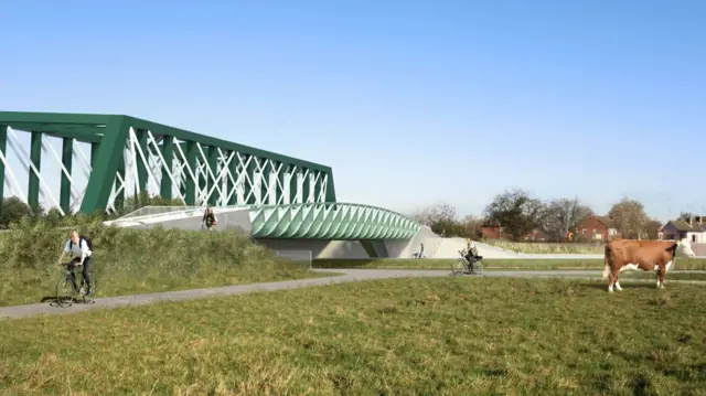 Artists impression of bridge