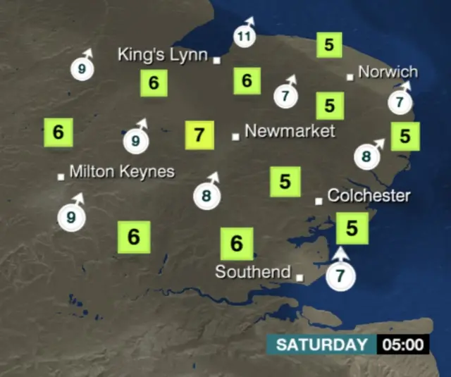 Overnight weather map