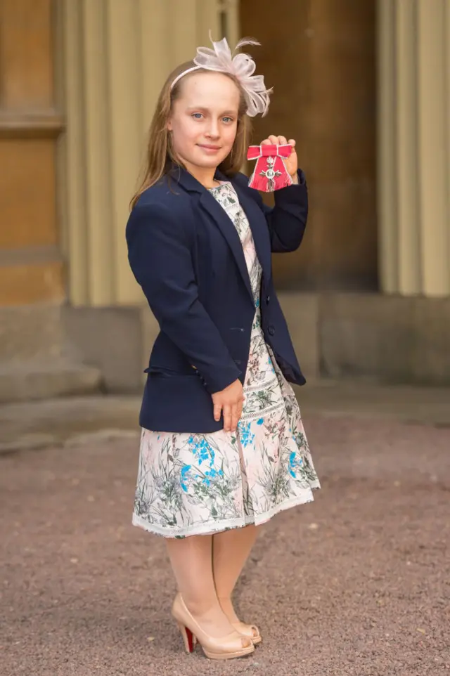 Ellie Robinson with her MBE