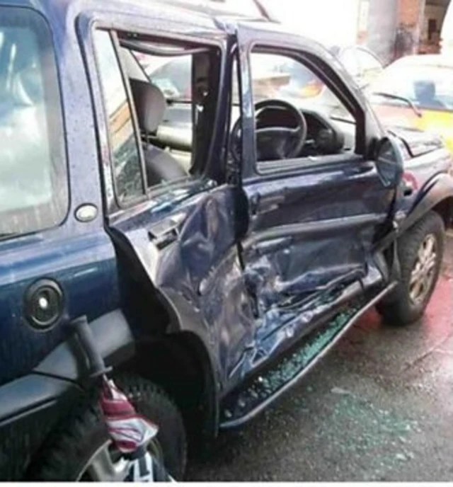 Car that's been involved in a crash