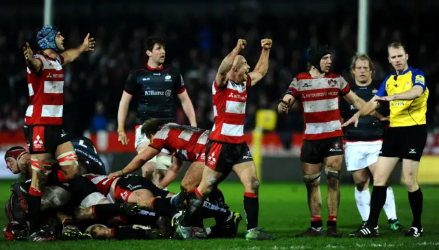 Gloucester celebrations at full-time