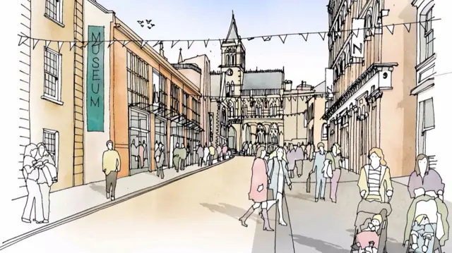 Artist's impression of the new-look Northampton museum