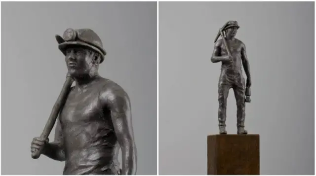 Model of miner statue