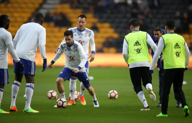 Chelsea warm-up