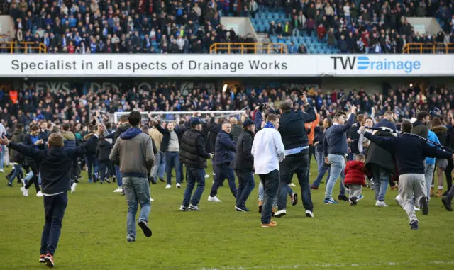 Millwall pitch invasion