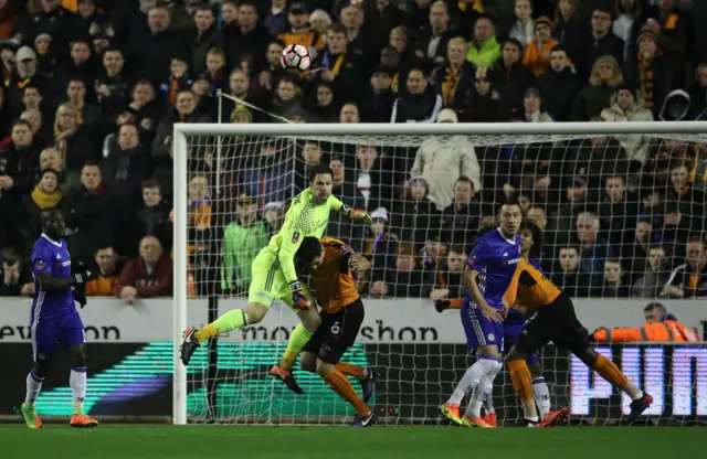 Begovic punches clear