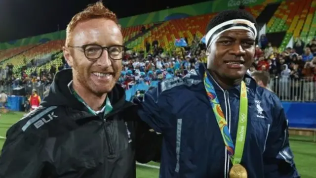 Ben Ryan (left) coached Fiji to their first Olympic gold meal with victory over England in the 2016 Rio rugby sevens final