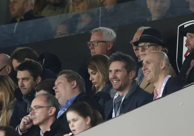 Alan Pardew in the stands